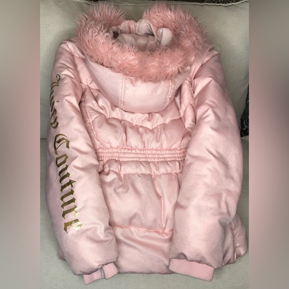 Juice Couture Los Angeles California Puffer for Girls Size 14 Pink Like New - Picture 9 of 11